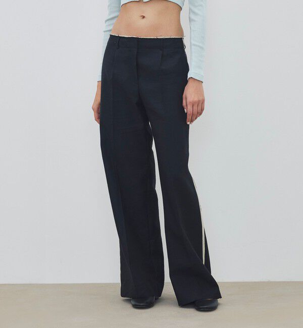 DES PRES「モヘヤリネンエンブロイダリーカッティング パンツ」|スラックス|