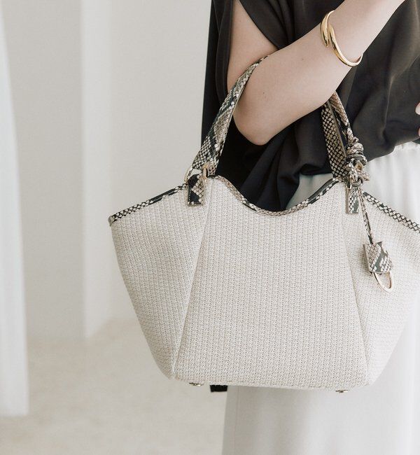  「予約【ショルダーストラップ付き】レザーパイピングミニトート」|クラッチバッグ|