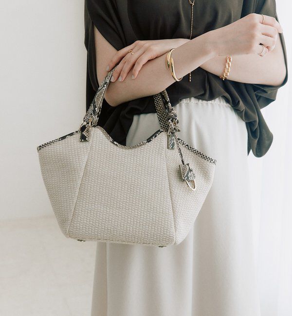  「予約【ショルダーストラップ付き】レザーパイピングミニトート」|クラッチバッグ|