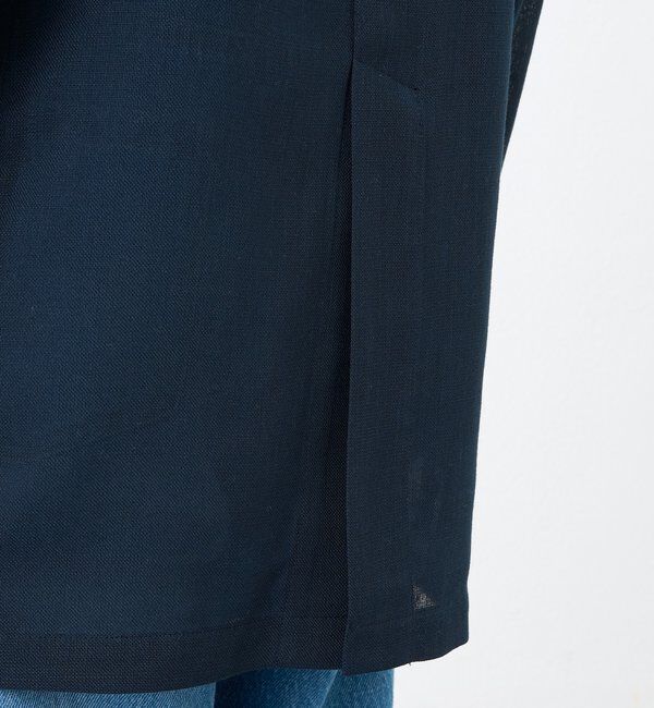  「予約【日除け・冷房避けに】リネンライクメッシュジャケット」|テーラードジャケット|