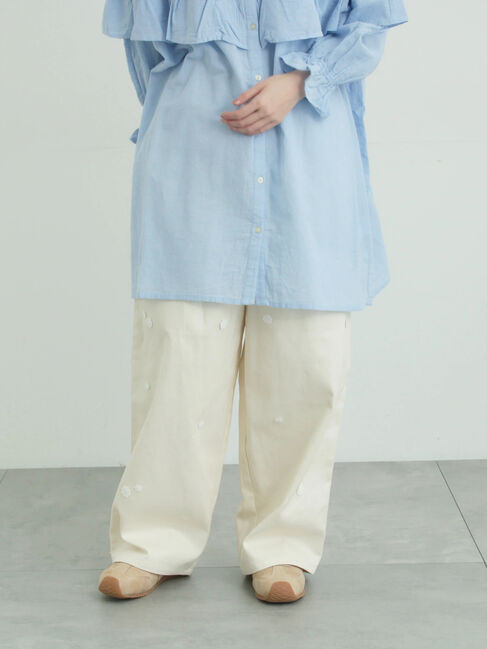 Samansa Mos2「3Dレースモチーフ付きパンツ」|その他|キナリ