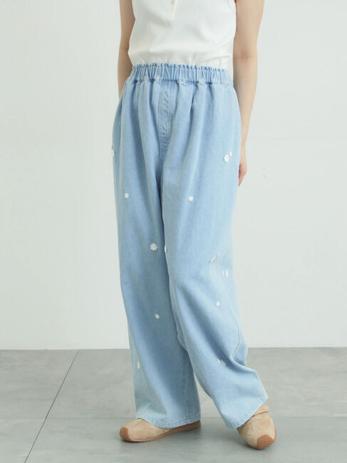 Samansa Mos2「3Dレースモチーフ付きパンツ」|その他|