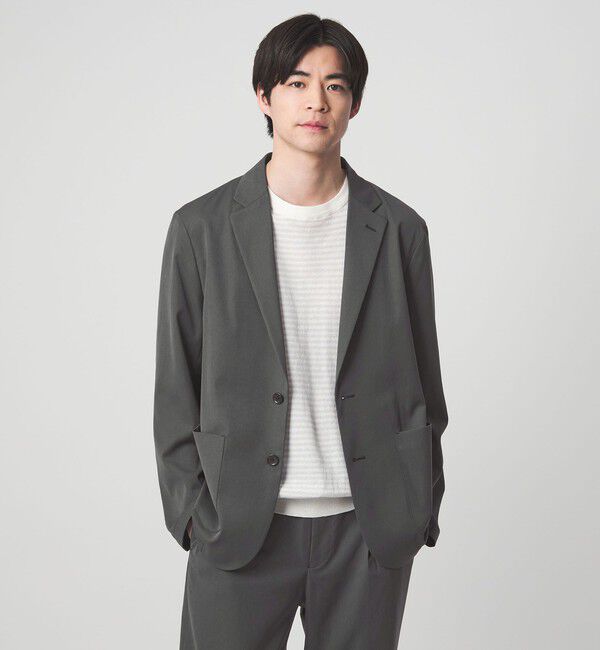 UNITED ARROWS green label relaxing「DICROS ポリエステル ツイル リラックス ジャケット -ストレッチ・撥水-」|テーラードジャケット|