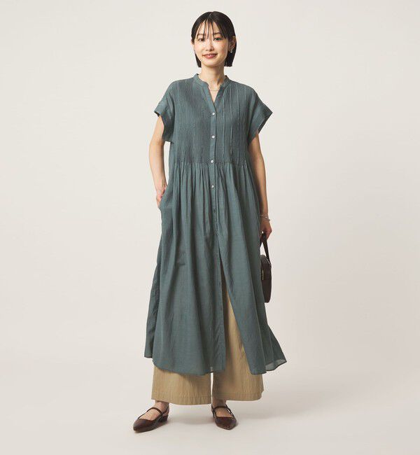 UNITED ARROWS green label relaxing「マイクロ ピンタック ワンピース」|ワンピース|DK.GREEN