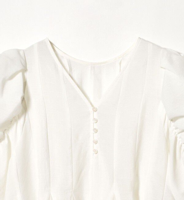 EMMEL REFINES「＜EMMEL REFINES＞EM パネルキリカエ ソデギャザー ブラウス」|シャツ・ブラウス|