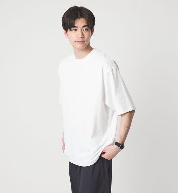 UNITED ARROWS green label relaxing「【WEB限定】ファンクショナル ヘビーウェイト クルーネック 半袖 Tシャツ カットソー -抗菌-」|Tシャツ・カットソー|WHITE
