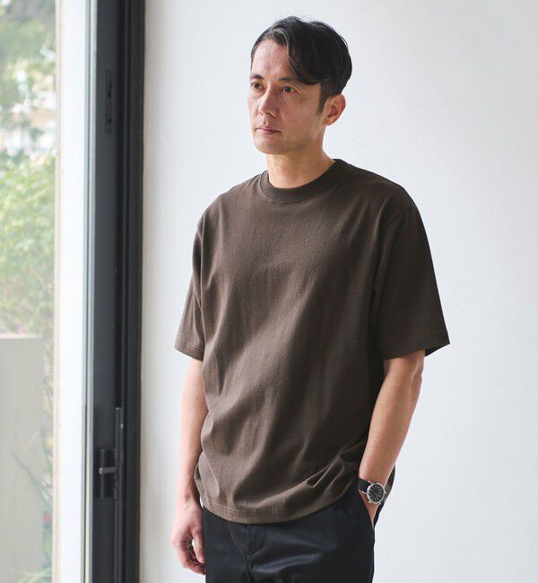 UNITED ARROWS green label relaxing「【WEB限定】ファンクショナル ヘビーウェイト クルーネック 半袖 Tシャツ カットソー -抗菌-」|Tシャツ・カットソー|DK.BROWN