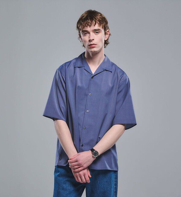 UNITED ARROWS green label relaxing「ウォッシャブルトロ オープンカラー シャツ -ストレッチ-」|シャツ・ブラウス|