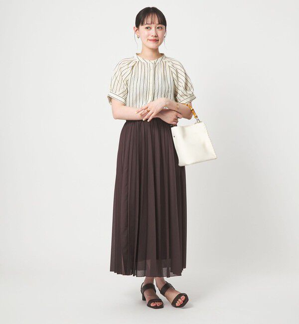 UNITED ARROWS green label relaxing「スタンド ストライプ ブラウス」|シャツ・ブラウス|