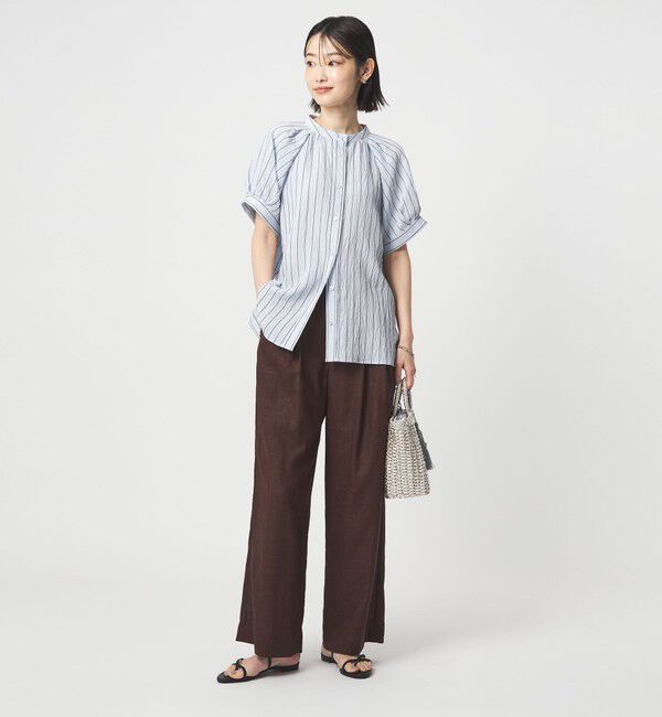 UNITED ARROWS green label relaxing「スタンド ストライプ ブラウス」|シャツ・ブラウス|