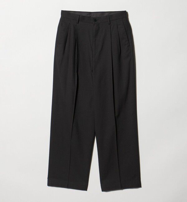 UNITED ARROWS green label relaxing「TR 和紙 2プリーツ スラックス W4」|スラックス|DK.GRAY