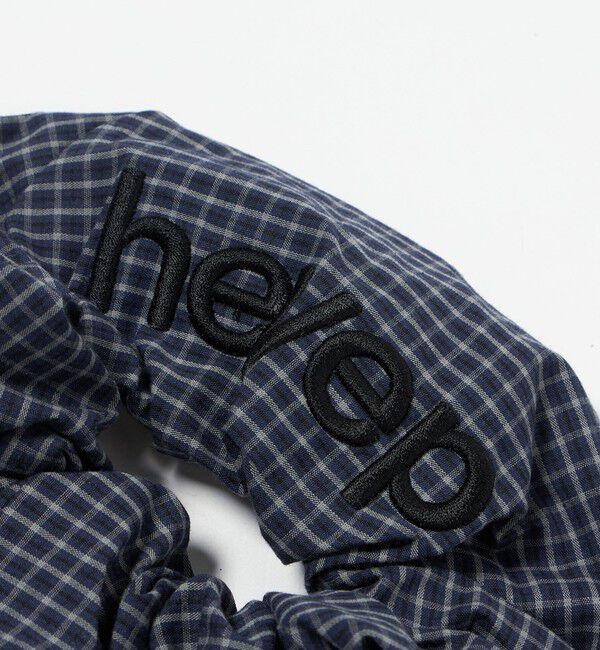 BEAUTY&YOUTH UNITED ARROWS「＜heyep＞Pajama Check ロゴ シュシュ」|ヘアゴム・シュシュ|
