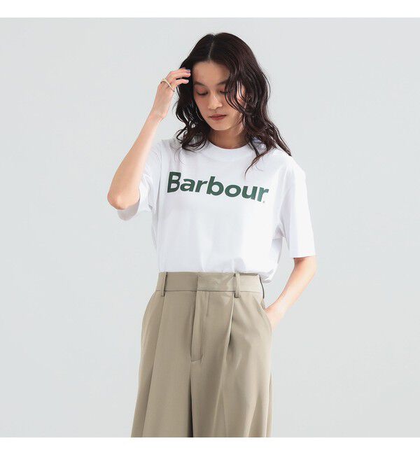 Demi-Luxe BEAMS 「【WEB限定】Barbour / PENSFORD ロゴ Tシャツ」|Tシャツ・カットソー|WHITE