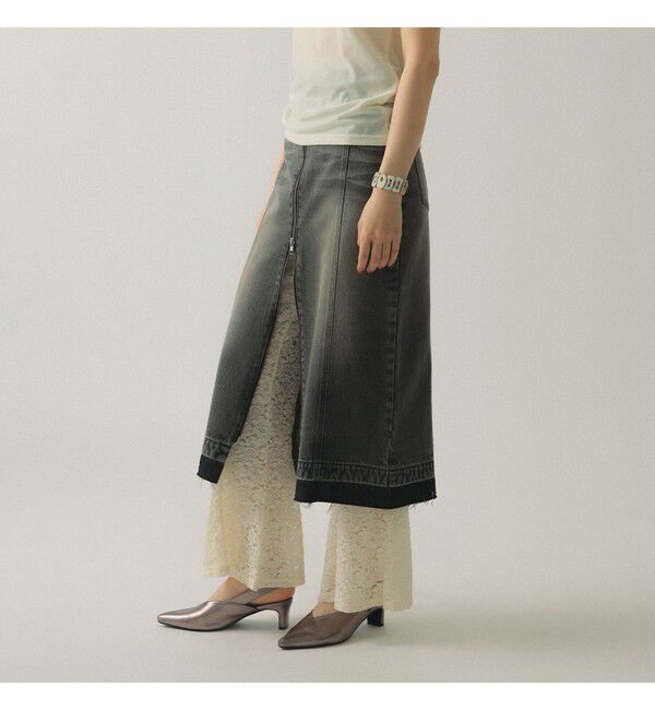 Ray BEAMS 「オーバーダイ デニム スカート」|スカート|