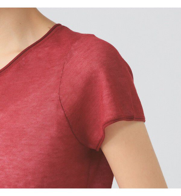 Ray BEAMS 「シアー コンパクト ハーフ スリーブ カーディガン」|ニット・セーター|