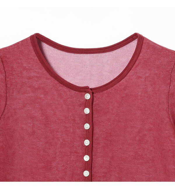 Ray BEAMS 「シアー コンパクト ハーフ スリーブ カーディガン」|ニット・セーター|