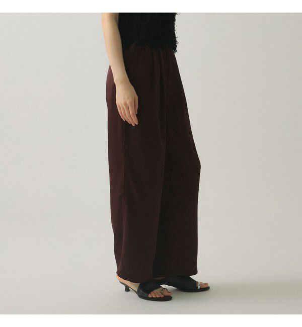 Ray BEAMS 「サテン ギャザー イージー パンツ」|チノ|BROWN