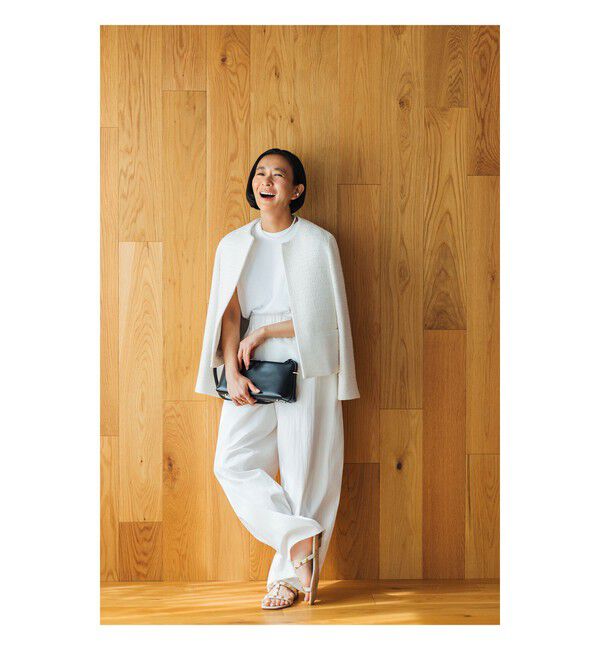 Demi-Luxe BEAMS 「【別注】スタイリスト佐藤佳菜子 &times; SLOANE / リブ クルーネック フレンチスリーブ トップス」|Tシャツ・カットソー|