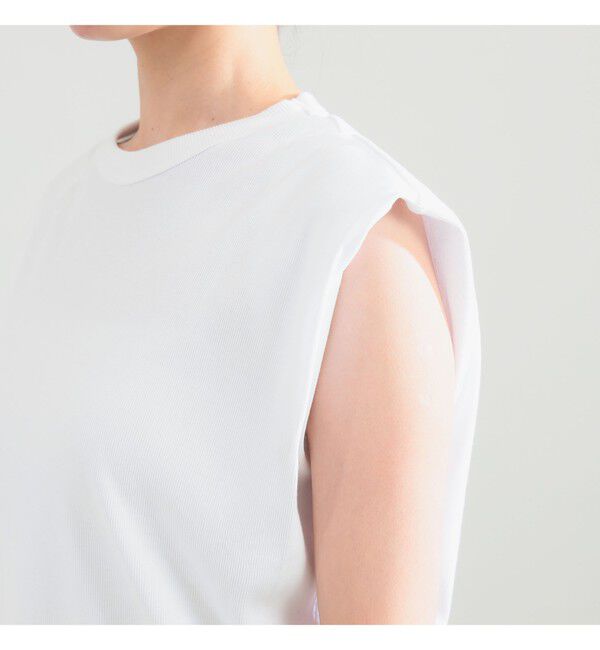 Demi-Luxe BEAMS 「【別注】スタイリスト佐藤佳菜子 &times; SLOANE / リブ クルーネック フレンチスリーブ トップス」|Tシャツ・カットソー|