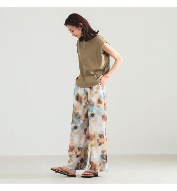 Demi-Luxe BEAMS 「【別注】スタイリスト佐藤佳菜子 &times; SLOANE / リブ クルーネック フレンチスリーブ トップス」|Tシャツ・カットソー|