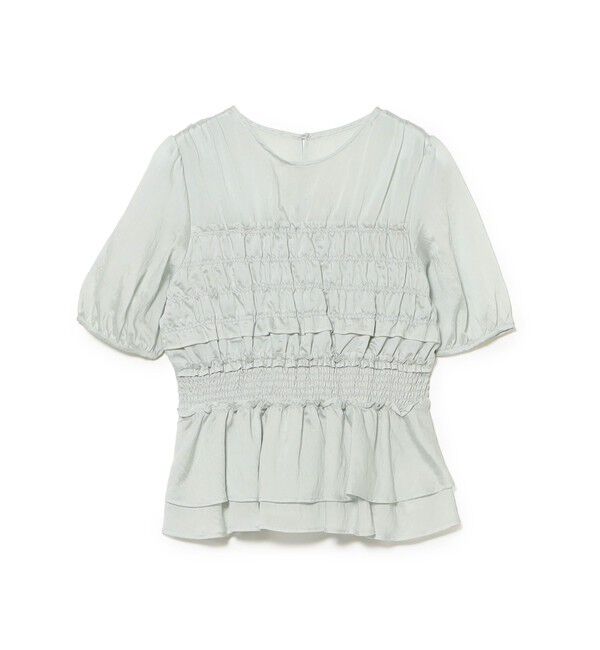 Ray BEAMS 「シアー シャーリング パフスリーブ ブラウス」|シャツ・ブラウス|