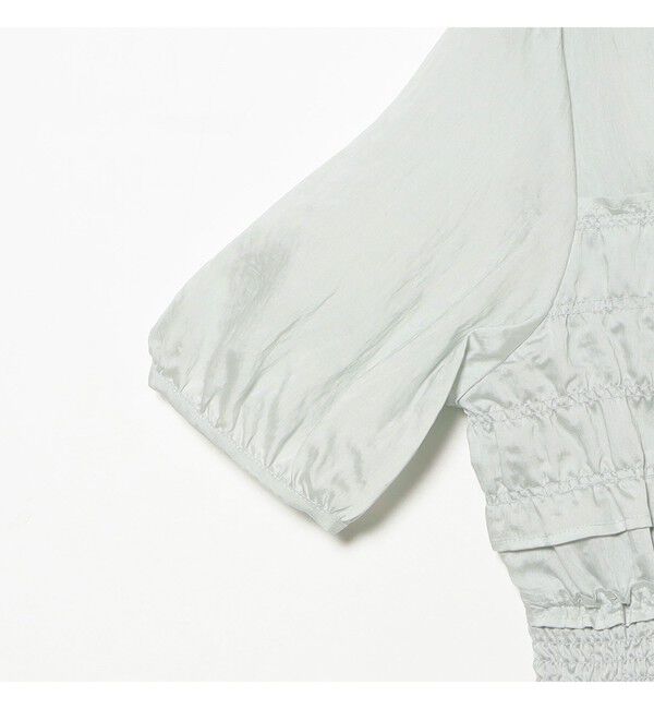 Ray BEAMS 「シアー シャーリング パフスリーブ ブラウス」|シャツ・ブラウス|