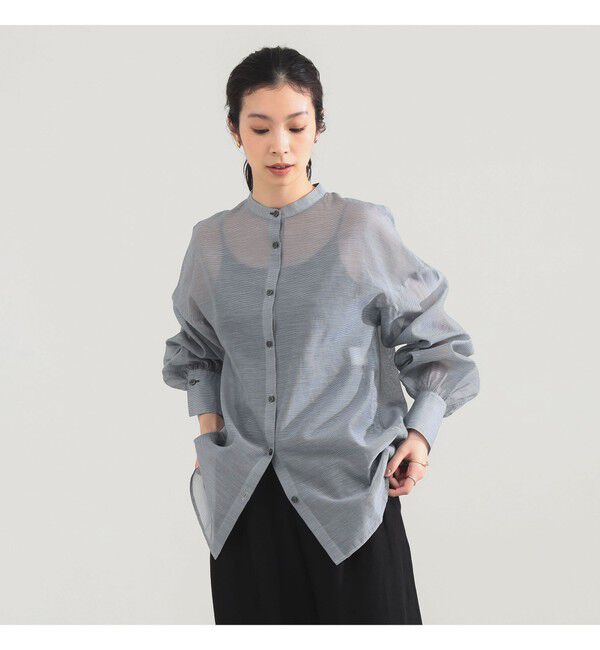 Demi-Luxe BEAMS 「AK+1 / コットンシルク ギンガム シャツ」|シャツ・ブラウス|