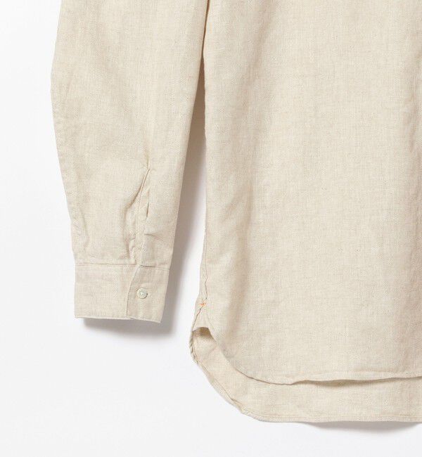 BEAMS PLUS「Band Collar Pullover Cotton Linen Herringbone」|シャツ・ブラウス|