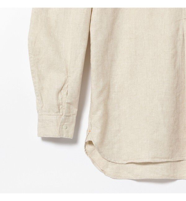 BEAMS PLUS「Band Collar Pullover Cotton Linen Herringbone」|シャツ・ブラウス|