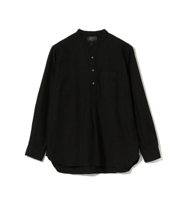 BEAMS PLUS「Band Collar Pullover Cotton Linen Herringbone」|シャツ・ブラウス|