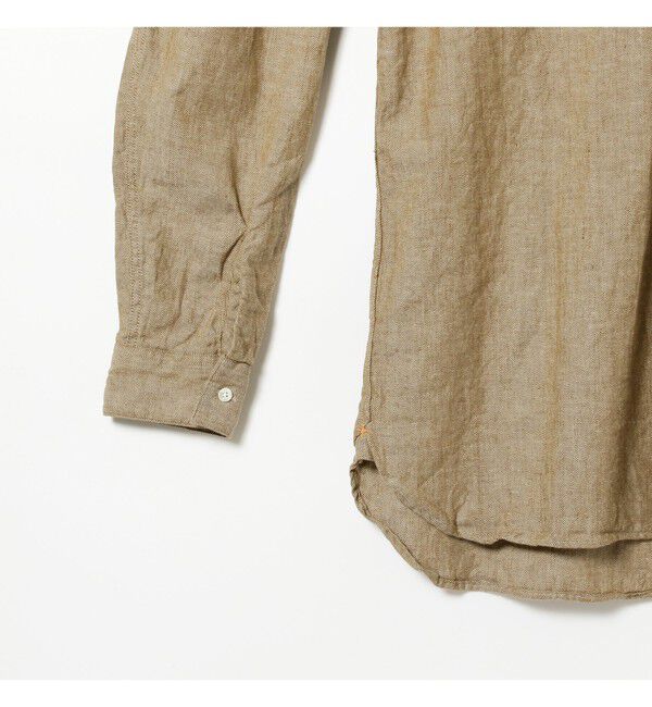 BEAMS PLUS「Band Collar Pullover Cotton Linen Herringbone」|シャツ・ブラウス|