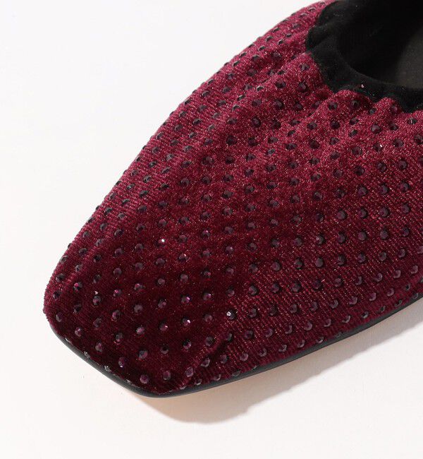 TOMORROWLAND GOODS「PELLICO SUNNY Velvet stone フラットシューズ」|バレエシューズ|