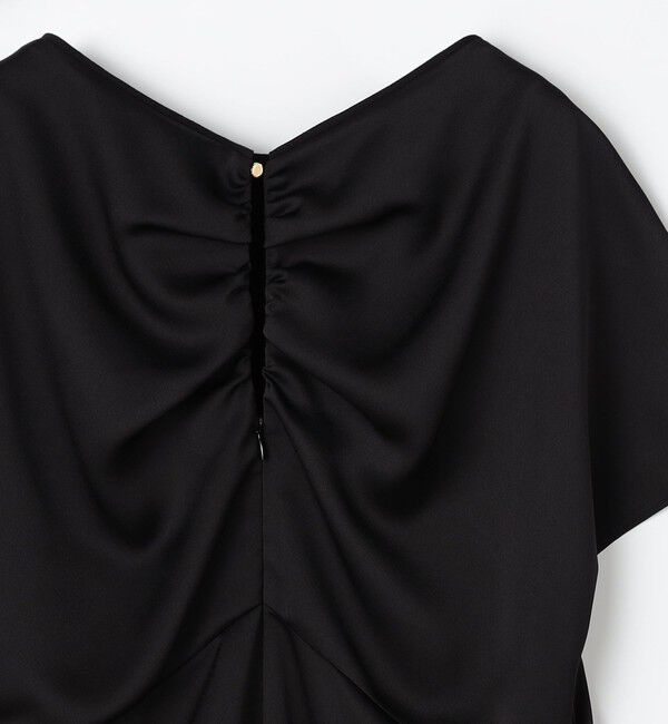 Ballsey「グレースサテン ギャザーワンピース」|ドレス|