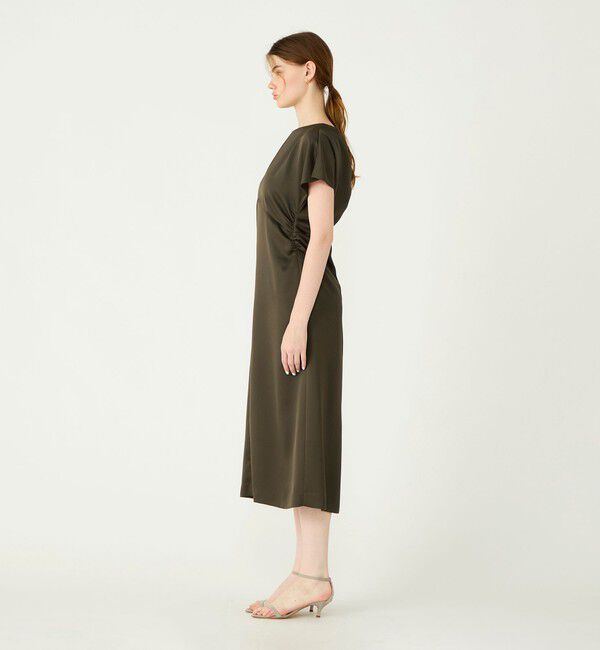 Ballsey「グレースサテン ギャザーワンピース」|ドレス|