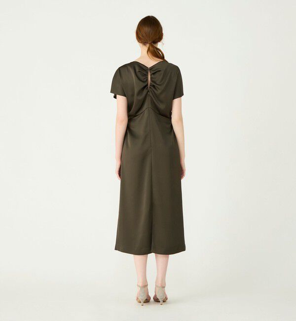 Ballsey「グレースサテン ギャザーワンピース」|ドレス|