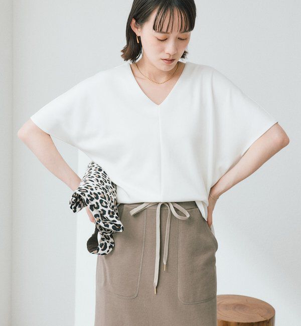  「【セットアップ着用可能/接触冷感機能付き】ドレーピーカットソー」|Tシャツ・カットソー|