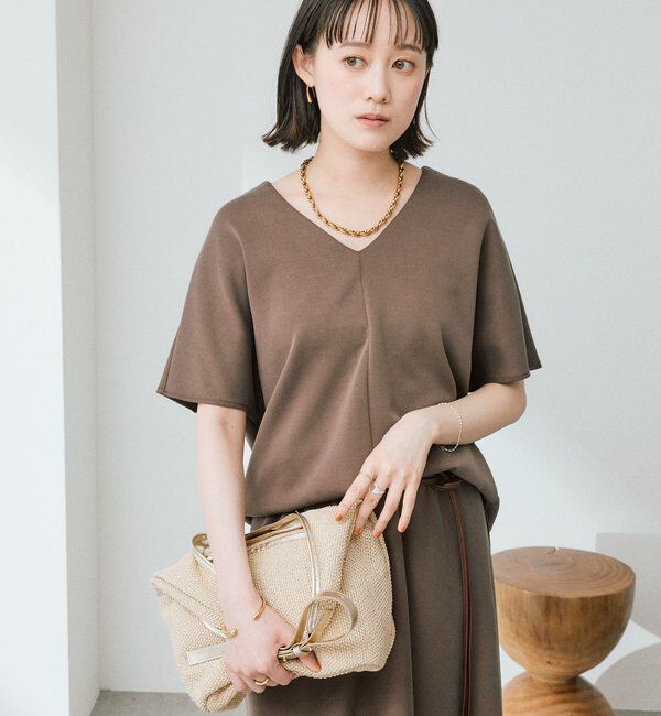  「【セットアップ着用可能/接触冷感機能付き】ドレーピーカットソー」|Tシャツ・カットソー|