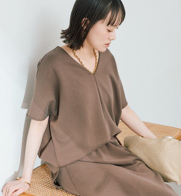  「【セットアップ着用可能/接触冷感機能付き】ドレーピーカットソー」|Tシャツ・カットソー|