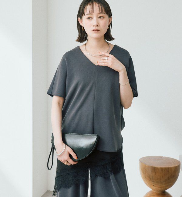  「【セットアップ着用可能/接触冷感機能付き】ドレーピーカットソー」|Tシャツ・カットソー|