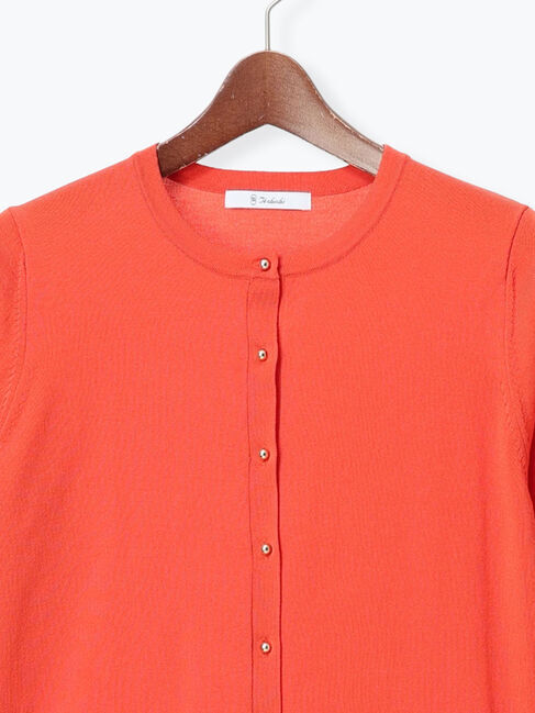 Te chichi「14G綿ポリクルーカーディガン【接触冷感・UVカット・抗菌防臭】」|カーディガン|