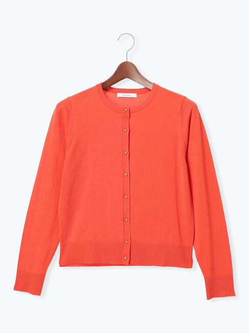 Te chichi「14G綿ポリクルーカーディガン【接触冷感・UVカット・抗菌防臭】」|カーディガン|