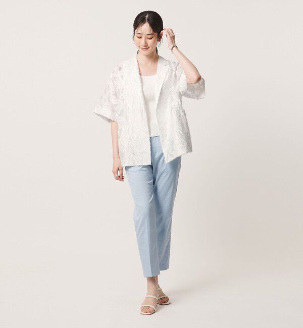 UNITED ARROWS「ラメ カット ジャガード ジャケット ‐ウォッシャブル‐」|テーラードジャケット|