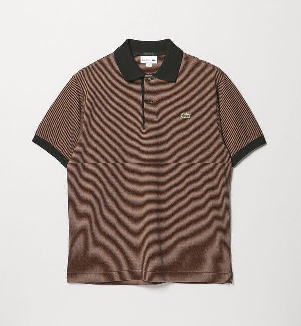 UNITED ARROWS「【別注】＜LACOSTE＞ボーダー スキッパー ポロシャツ」|ポロシャツ|DK.BROWN