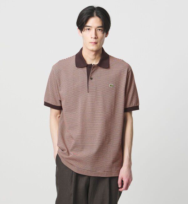 UNITED ARROWS「【別注】＜LACOSTE＞ボーダー スキッパー ポロシャツ」|ポロシャツ|