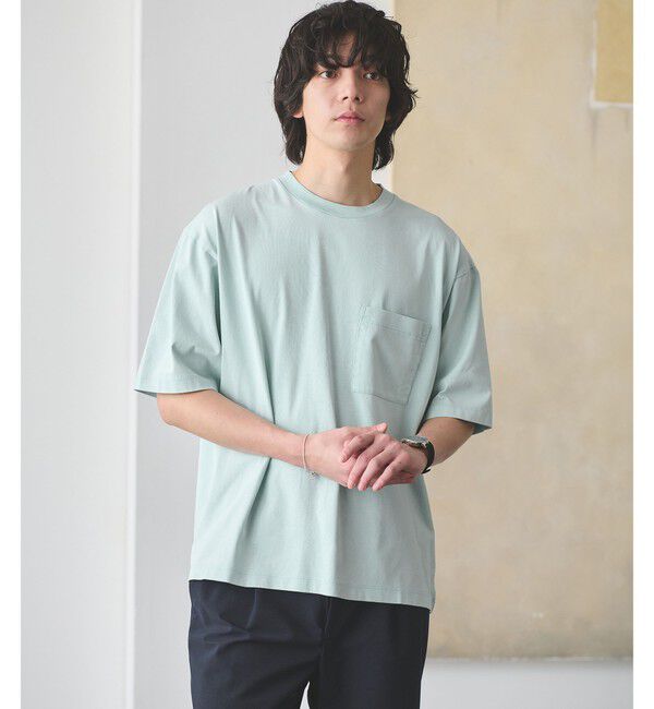 UNITED ARROWS green label relaxing「ヴィンテージライク 半袖 カットソー Tシャツ」|Tシャツ・カットソー|LT.BLUE
