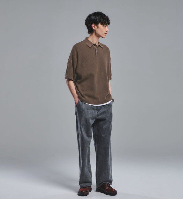 UNITED ARROWS green label relaxing「【別注】＜Healthknit＞ガーメントダイ ニット 半袖 ポロシャツ」|ポロシャツ|