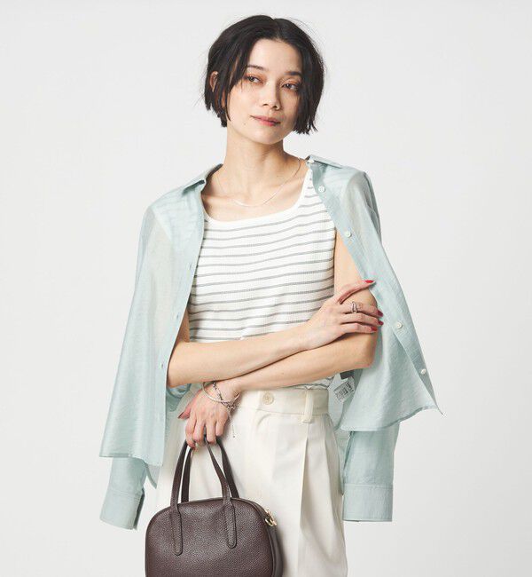 UNITED ARROWS green label relaxing「ブライトリブ デコルテ フレンチスリーブ プルオーバー カットソー」|Tシャツ・カットソー|その他1