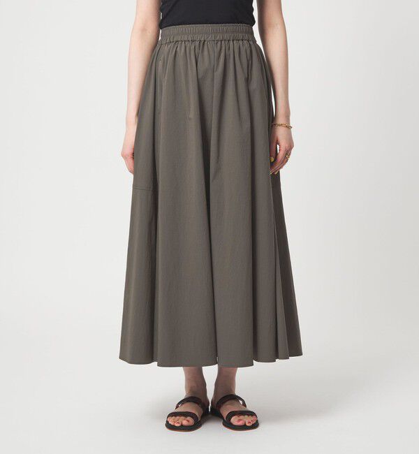 UNITED ARROWS green label relaxing「WONDER CLOTH ボリューム スカート マシンウォッシャブル ストレッチ 接触冷感 吸水速乾」|フレア|