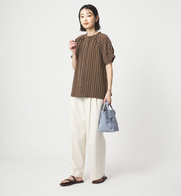 UNITED ARROWS green label relaxing「スタンド ストライプ ブラウス」|シャツ・ブラウス|