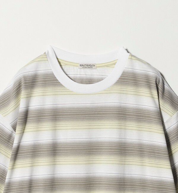 BEAUTY&YOUTH UNITED ARROWS「オンブレ ボーダー クルーネック Tシャツ」|Tシャツ・カットソー|